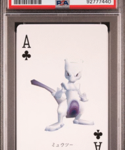 1999 Pokemon Mewtwo Ace of Clubs Stadium Blue 3D Playing Card PSA 10 Gem Mint